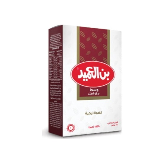 بن العميد وسط قهوة تركية مع هيل 250 غم