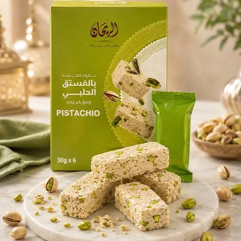 الريحان حلاوة اصابع بالفستق 30 غم 6 حبات