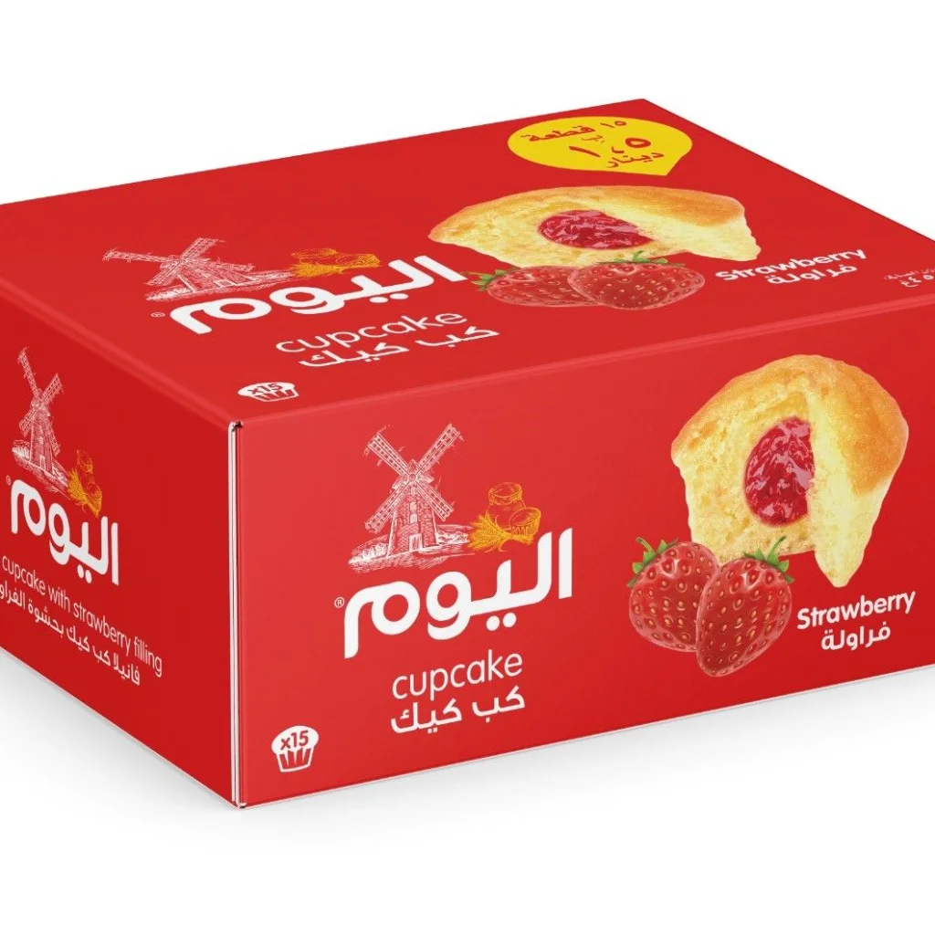 اليوم كب كيك فراولة ١٠ حبات ٣٠٠ غم
